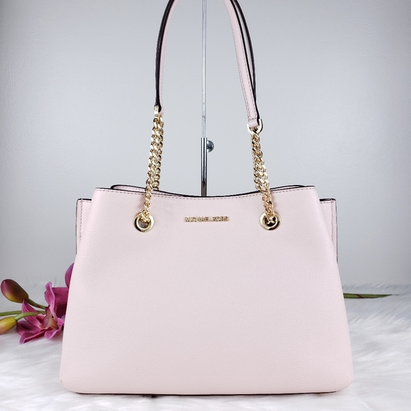 NWT Michael Kors LG Teagen satchel powder blush MK - Picture 2 of 10